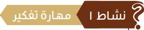 نشاط 1 (مهارة التفكير)
